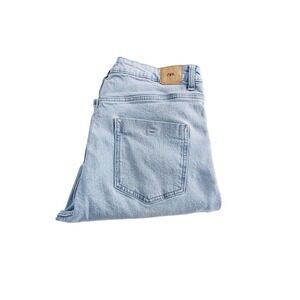 Zara Light Wash Denim High Rise Jeans SZ10